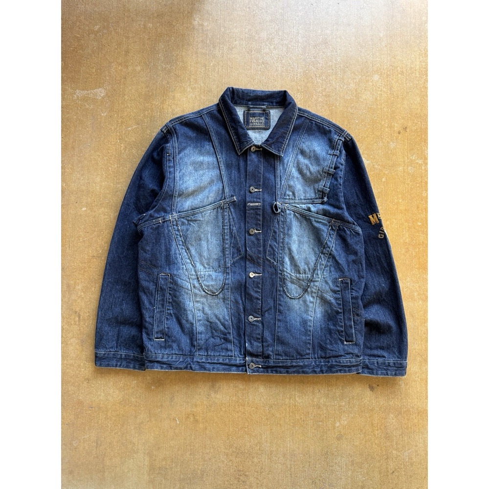 VTG Y2K Marithé François Girbaud Denim Jacket Embroidered Skater Streetwear XXL